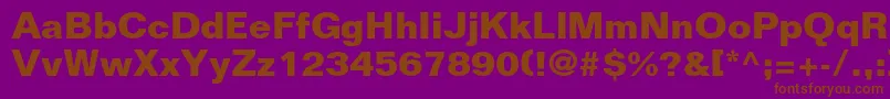 フォントFoliostdBold – 紫色の背景に茶色のフォント