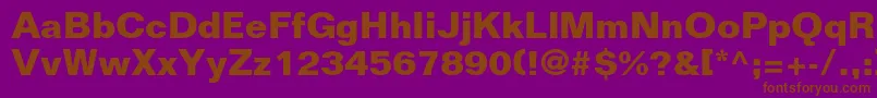 FoliostdBold Font – Brown Fonts on Purple Background