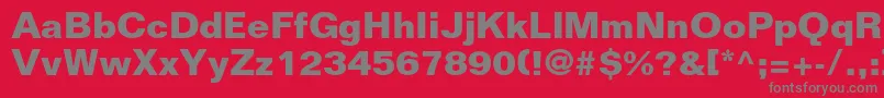 Czcionka FoliostdBold – szare czcionki na czerwonym tle