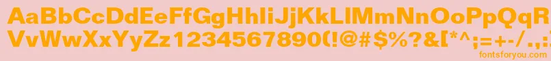 FoliostdBold Font – Orange Fonts on Pink Background