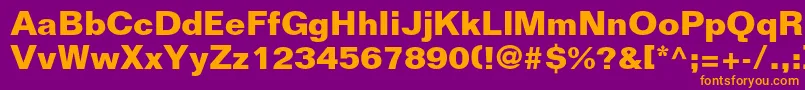 FoliostdBold Font – Orange Fonts on Purple Background