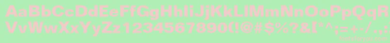 フォントFoliostdBold – 緑の背景にピンクのフォント