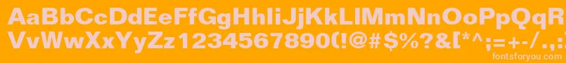 FoliostdBold Font – Pink Fonts on Orange Background
