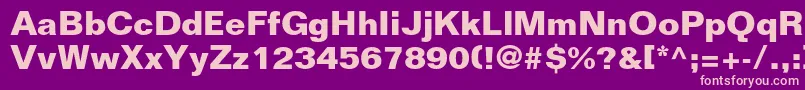 Шрифт FoliostdBold – розовые шрифты на фиолетовом фоне