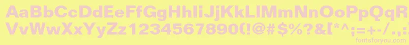 FoliostdBold Font – Pink Fonts on Yellow Background