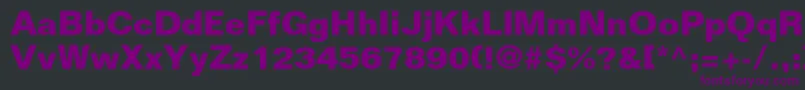 Шрифт FoliostdBold – фиолетовые шрифты на чёрном фоне