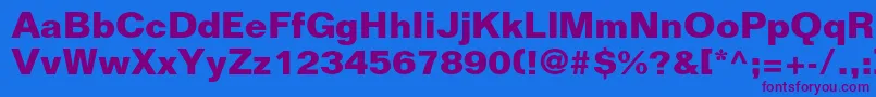FoliostdBold Font – Purple Fonts on Blue Background