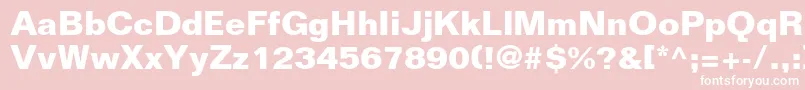 フォントFoliostdBold – ピンクの背景に白い文字