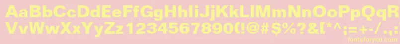 FoliostdBold Font – Yellow Fonts on Pink Background