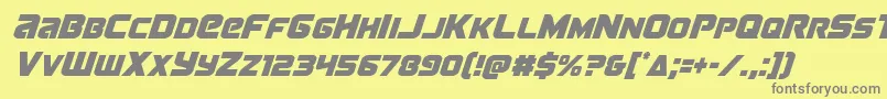 Terrancondital Font – Gray Fonts on Yellow Background