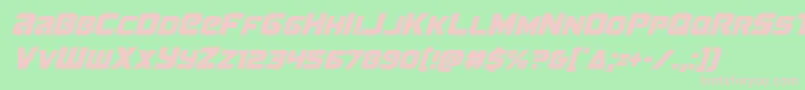 Terrancondital Font – Pink Fonts on Green Background