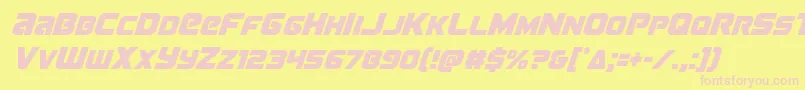 Terrancondital Font – Pink Fonts on Yellow Background