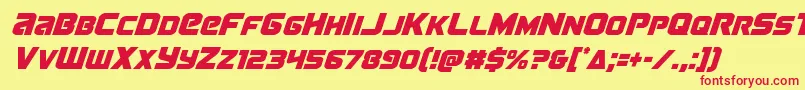 Terrancondital Font – Red Fonts on Yellow Background