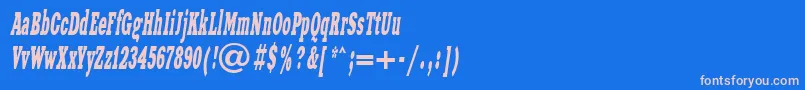 Xnw78C Font – Pink Fonts on Blue Background