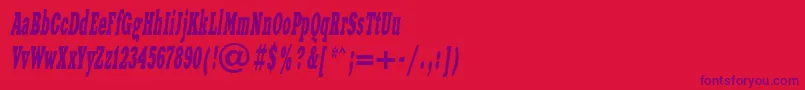 Xnw78C Font – Purple Fonts on Red Background