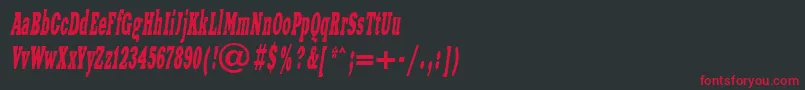 Xnw78C Font – Red Fonts on Black Background