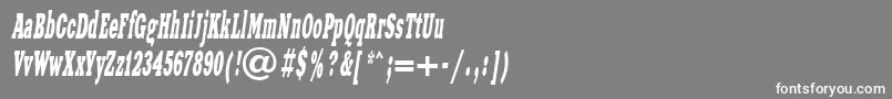 Xnw78C Font – White Fonts on Gray Background