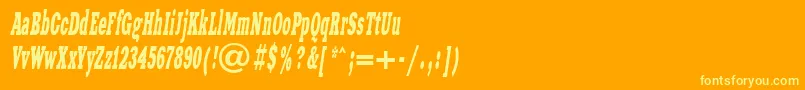 Xnw78C Font – Yellow Fonts on Orange Background