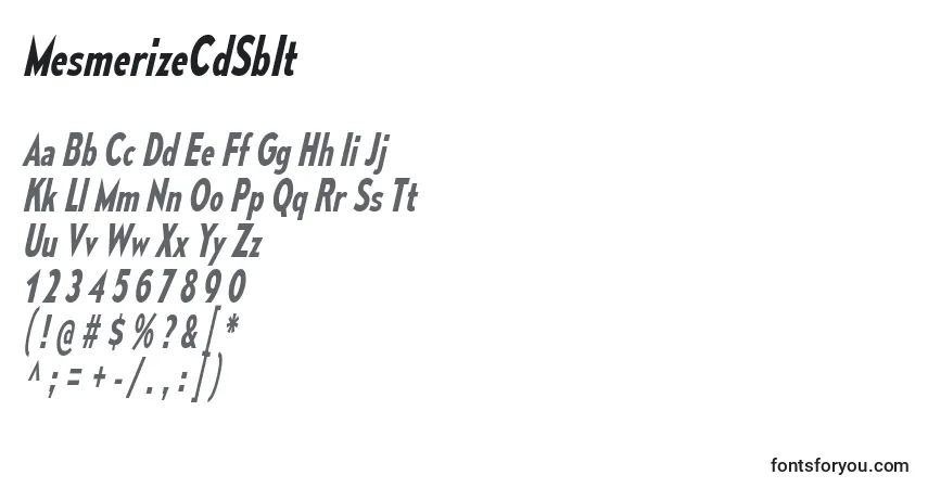 Шрифт MesmerizeCdSbIt – алфавит, цифры, специальные символы