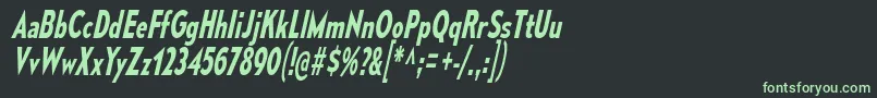フォントMesmerizeCdSbIt – 黒い背景に緑の文字