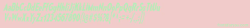 MesmerizeCdSbIt Font – Green Fonts on Pink Background
