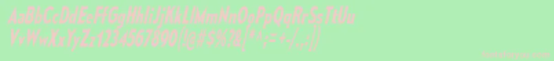 MesmerizeCdSbIt Font – Pink Fonts on Green Background