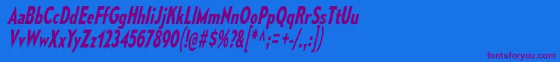 MesmerizeCdSbIt Font – Purple Fonts on Blue Background