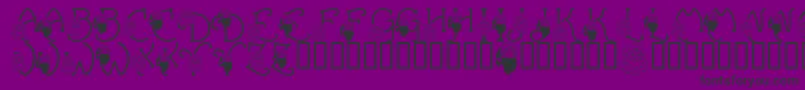 LmsYouBetterWatchOut Font – Black Fonts on Purple Background