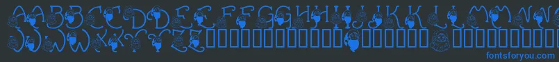 LmsYouBetterWatchOut Font – Blue Fonts on Black Background