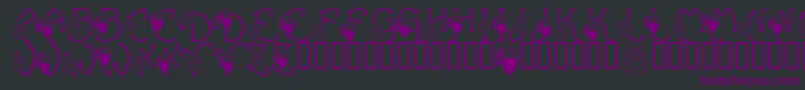 LmsYouBetterWatchOut Font – Purple Fonts on Black Background