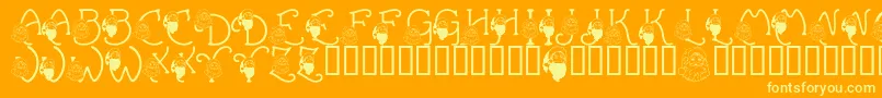 LmsYouBetterWatchOut Font – Yellow Fonts on Orange Background
