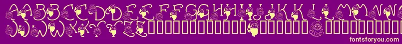 LmsYouBetterWatchOut Font – Yellow Fonts on Purple Background