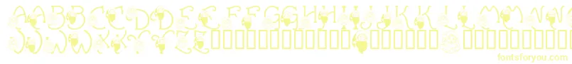 LmsYouBetterWatchOut Font – Yellow Fonts on White Background
