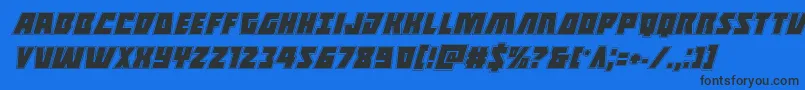 Halfshellheroacadital Font – Black Fonts on Blue Background