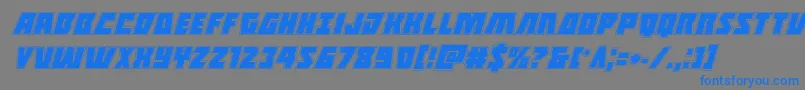 Halfshellheroacadital Font – Blue Fonts on Gray Background