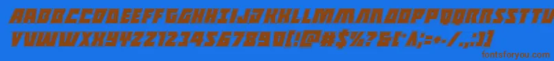 Halfshellheroacadital Font – Brown Fonts on Blue Background