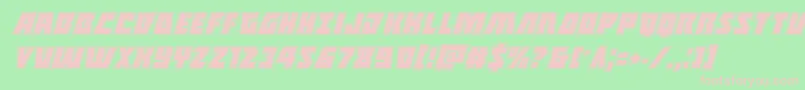 Halfshellheroacadital Font – Pink Fonts on Green Background
