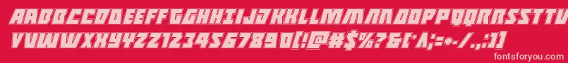 Halfshellheroacadital Font – Pink Fonts on Red Background