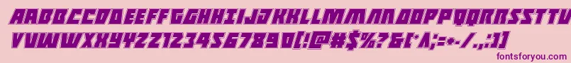 Halfshellheroacadital Font – Purple Fonts on Pink Background