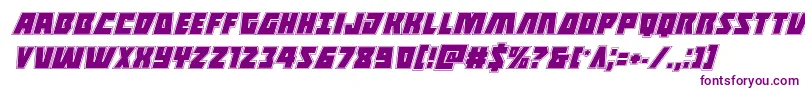 Halfshellheroacadital Font – Purple Fonts on White Background