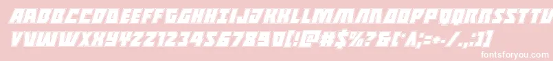 Halfshellheroacadital Font – White Fonts on Pink Background
