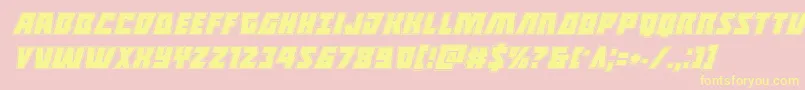 Halfshellheroacadital Font – Yellow Fonts on Pink Background