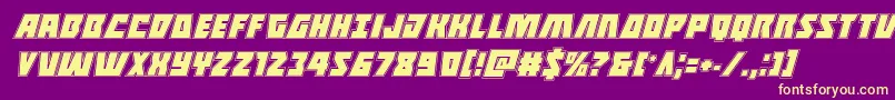Halfshellheroacadital Font – Yellow Fonts on Purple Background