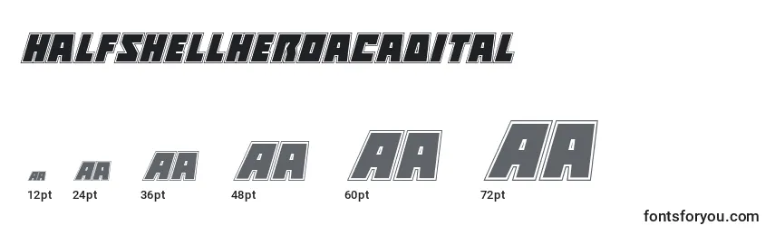 Halfshellheroacadital Font Sizes