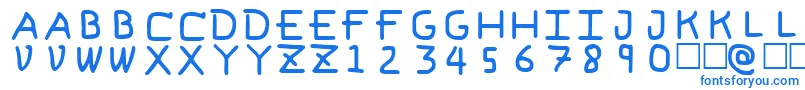 PfVvbf6 Font – Blue Fonts on White Background