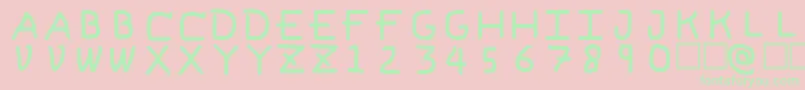 PfVvbf6 Font – Green Fonts on Pink Background