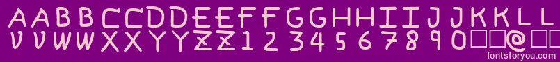 PfVvbf6 Font – Pink Fonts on Purple Background