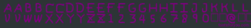 Шрифт PfVvbf6 – фиолетовые шрифты на чёрном фоне