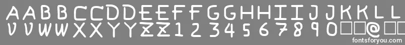 PfVvbf6-Schriftart – Weiße Schriften auf grauem Hintergrund