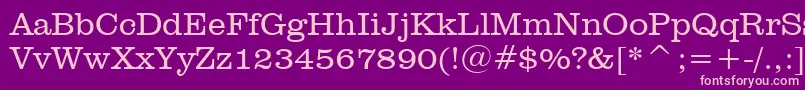 ClarendonLightBt Font – Pink Fonts on Purple Background